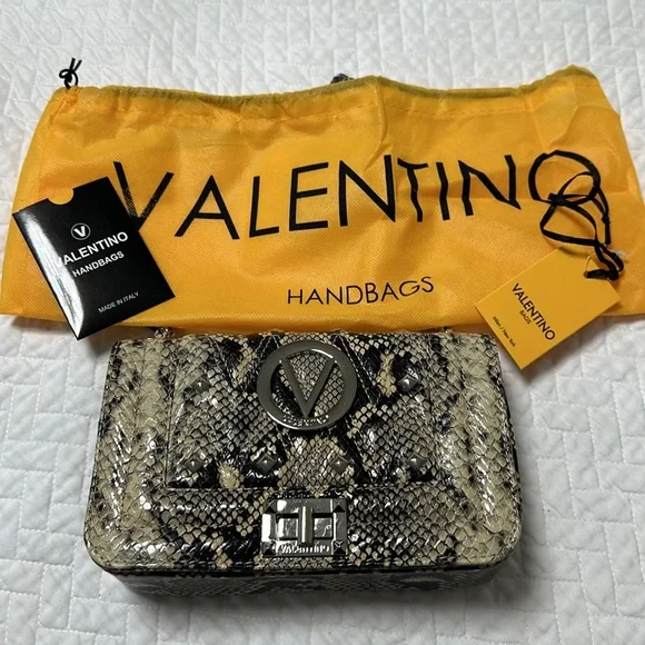 Valentino Handbag Snakeskin print with studs and silver hardware. - Picture 6 of 6